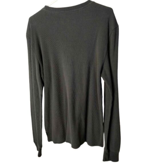 i jeans by Buffalo Graphic Thermal Shirt Cotton Blend Washed Black Mens L - Picture 7 of 7